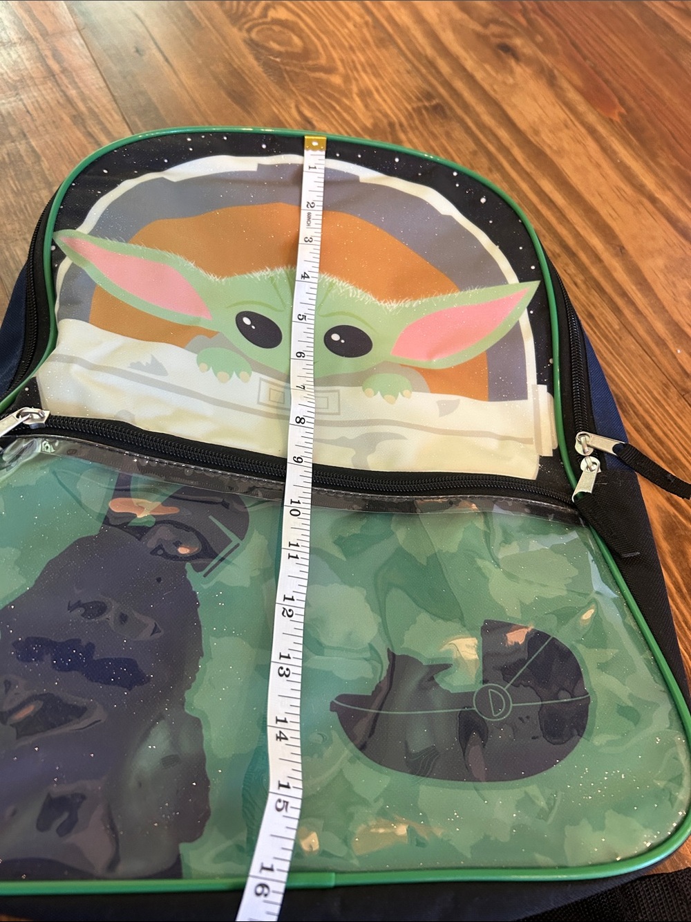 Star Wars Green Grogu Kids Backpack with Space Print - Picture 11 of 12